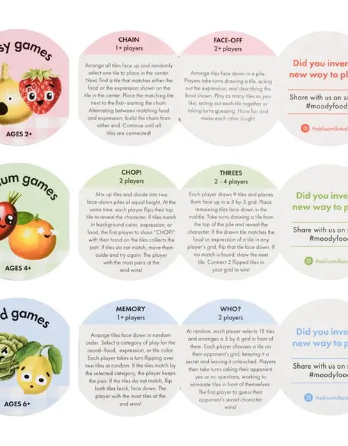 Load image into Gallery viewer, Moody Food Card Game
