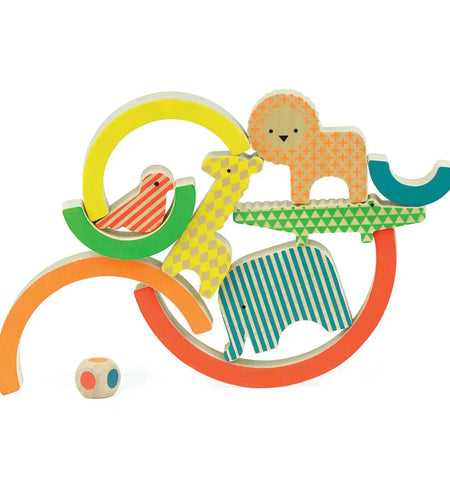 Wild Rainbow Jungle Wooden Balancing Game