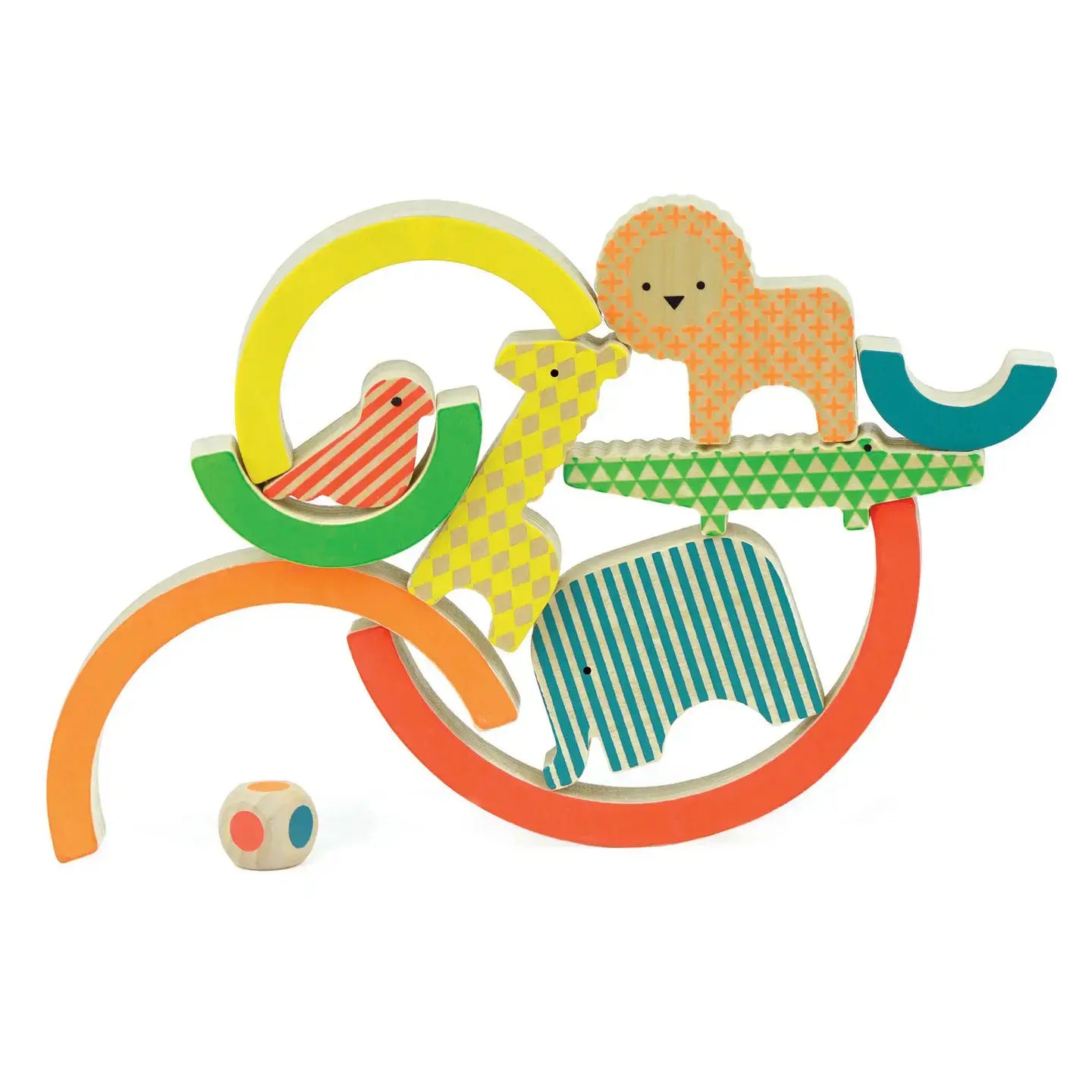 Wild Rainbow Jungle Wooden Balancing Game