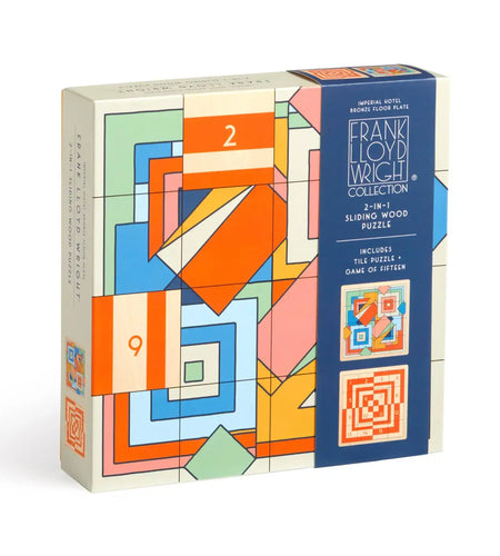 Frank Lloyd Wright Imperial Hotel 2-in-1 Sliding Wood Puzzle