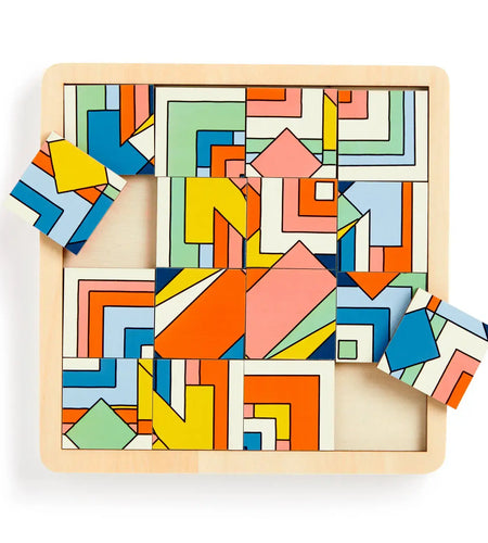 Frank Lloyd Wright Imperial Hotel 2-in-1 Sliding Wood Puzzle