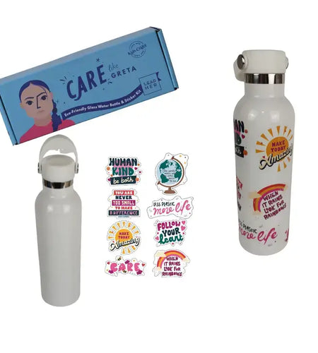 Greta Caring Eco-Friendly Water Bottle Craft Kit With Stickers