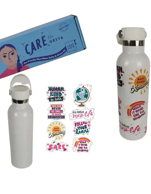 Load image into Gallery viewer, Greta Caring Eco-Friendly Water Bottle Craft Kit With Stickers
