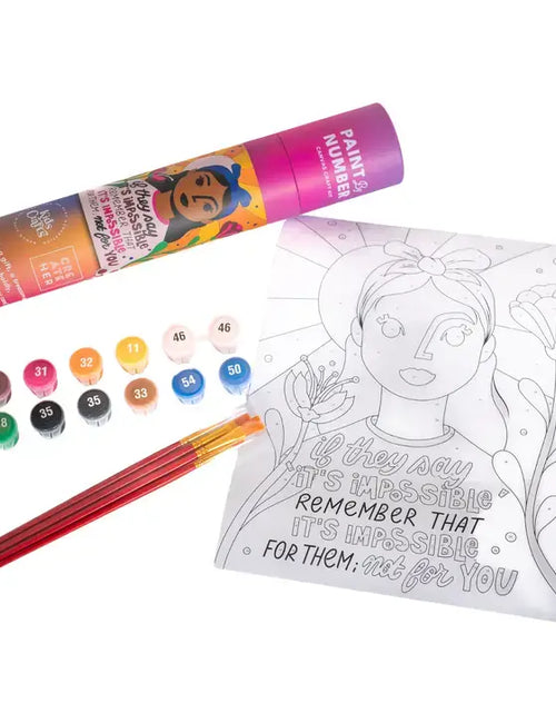 Load image into Gallery viewer, Nothing Is Impossible DIY Paint By Numbers Art Kit
