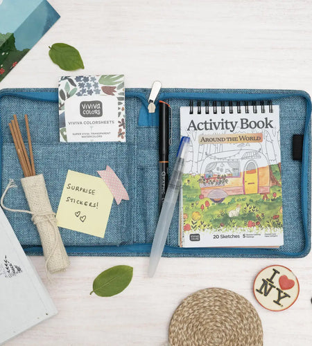 Around the World Meditative Travel Art Kit