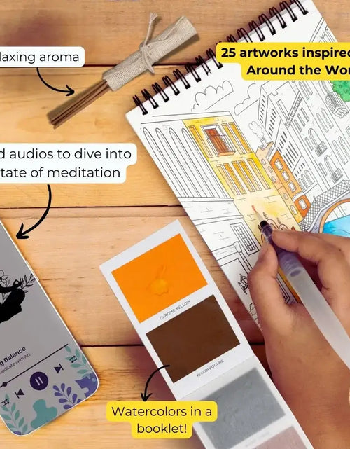 Load image into Gallery viewer, Around the World Meditative Travel Art Kit
