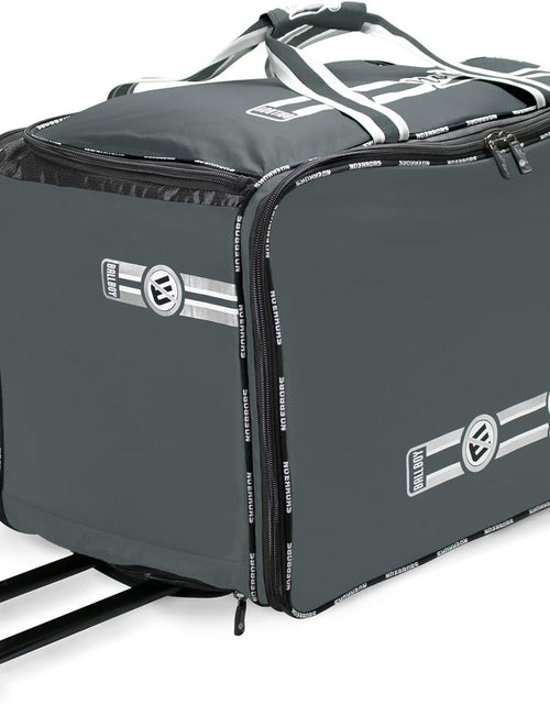 Load image into Gallery viewer, No Errors Ball Boy XL Wheeled Baseball Coaches Bag - Heavy Duty Baseball and Softball Bag for Coaches - Holds Two 6 Gallon Ball Buckets and Coaching Equipment

