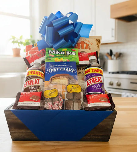 Pennsylvania Gift Basket with Wine - Premium PA Made Snacks & Treats