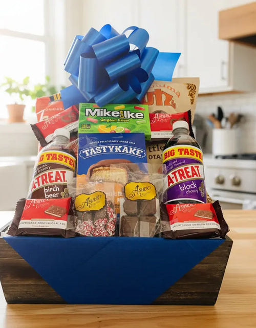 Load image into Gallery viewer, Pennsylvania Gift Basket with Wine - Premium PA Made Snacks &amp; Treats
