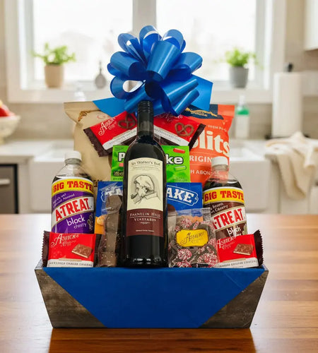 Pennsylvania Gift Basket with Wine - Premium PA Made Snacks & Treats