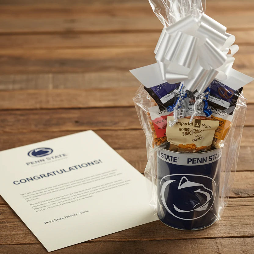Penn State Nittany Lions Gift Tin Basket - USA Made with Premium Snacks