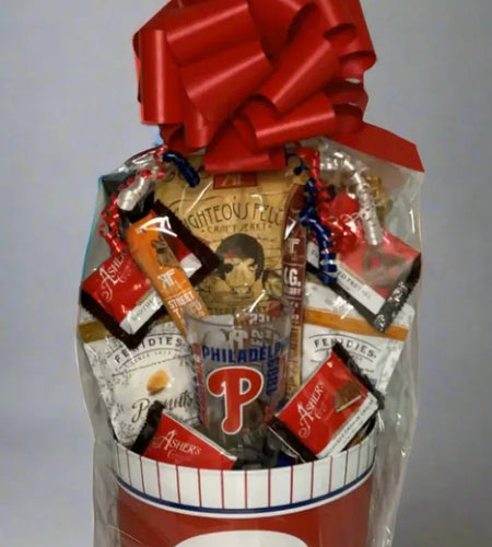 JGB Sports - Large Philadelphia Phillies Gift Tin Basket - Made In America