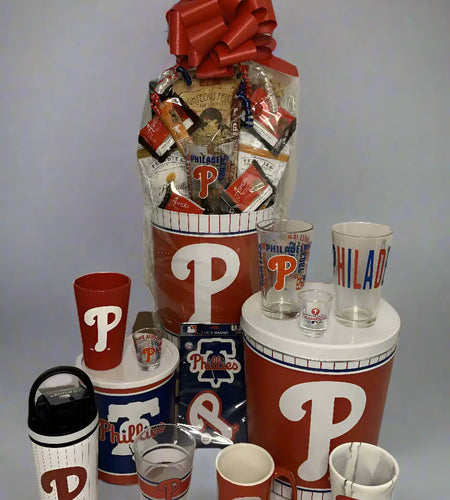 JGB Sports - Large Philadelphia Phillies Gift Tin Basket - Made In America